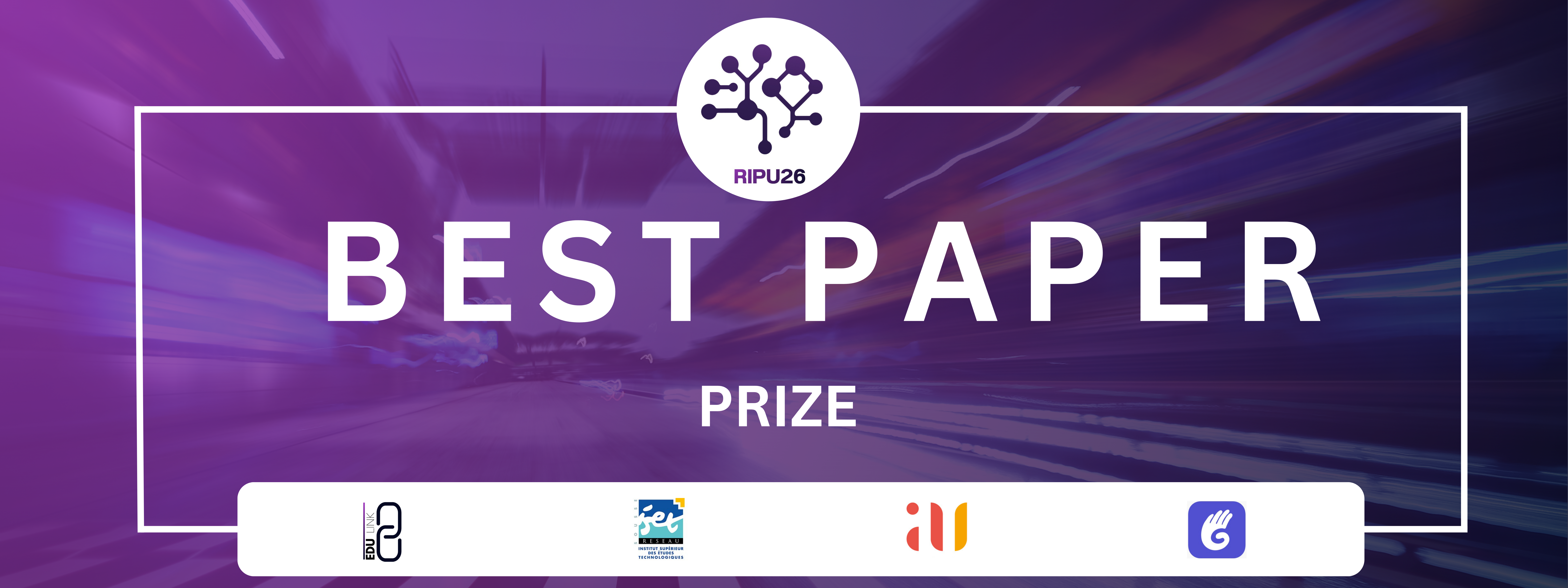 Best Paper Award — RIPU26